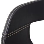 Chaises à manger lot de 4 noir bois courbé et similicuir – Image 3