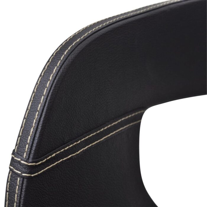 Chaises à manger lot de 4 noir bois courbé et similicuir – Image 3