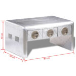 Table basse 3 tiroirs vintage Style d'aviation – Image 4