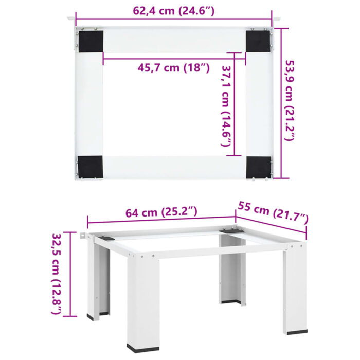 Socle pour machine à laver Blanc – Image 6