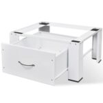 Socle pour machine à laver avec tiroir Blanc
