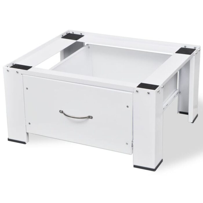 Socle pour machine à laver avec tiroir Blanc – Image 2