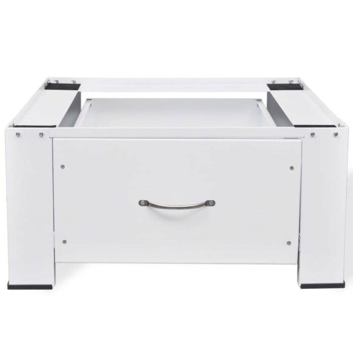 Socle pour machine à laver avec tiroir Blanc – Image 3