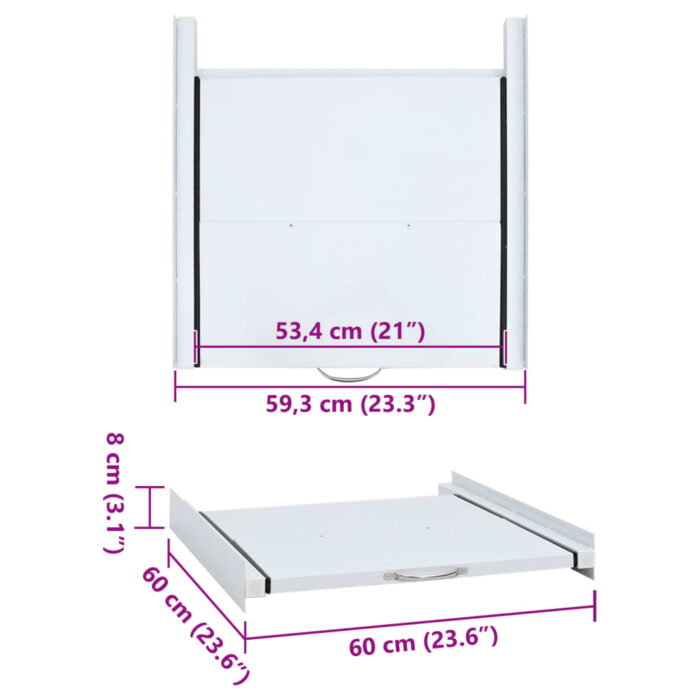 Kit pour tour de lavage-séchage avec étagère coulissante – Image 8