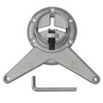 4 pieds de table réglables en hauteur 710 mm Chromé – Image 3