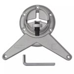 4 pieds de table réglables en hauteur 870 mm Chromé – Image 3