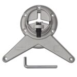 4 pieds de table réglables en hauteur 710 mm Nickel brossé – Image 3