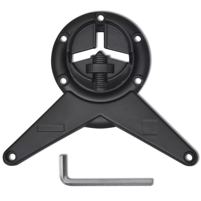 4 pieds de table réglables en hauteur 710 mm Noir – Image 3