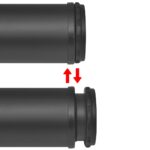 4 pieds de table réglables en hauteur Noir 1100 mm – Image 2