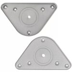 4 pieds de table réglables en hauteur 870 mm Chromé – Image 3