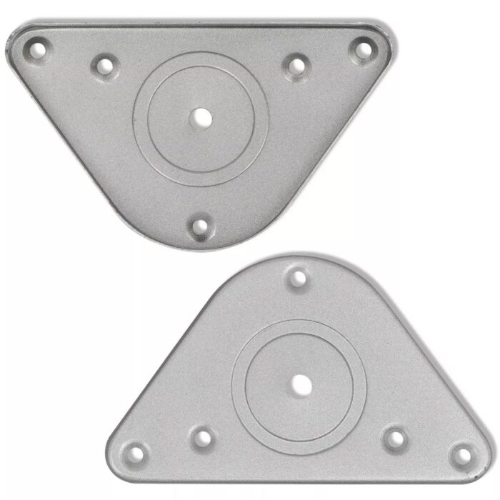 4 pieds de table réglables en hauteur 870 mm Chromé – Image 3