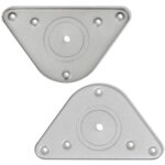 4 pieds de table réglables en hauteur 870 mm Nickel brossé – Image 3