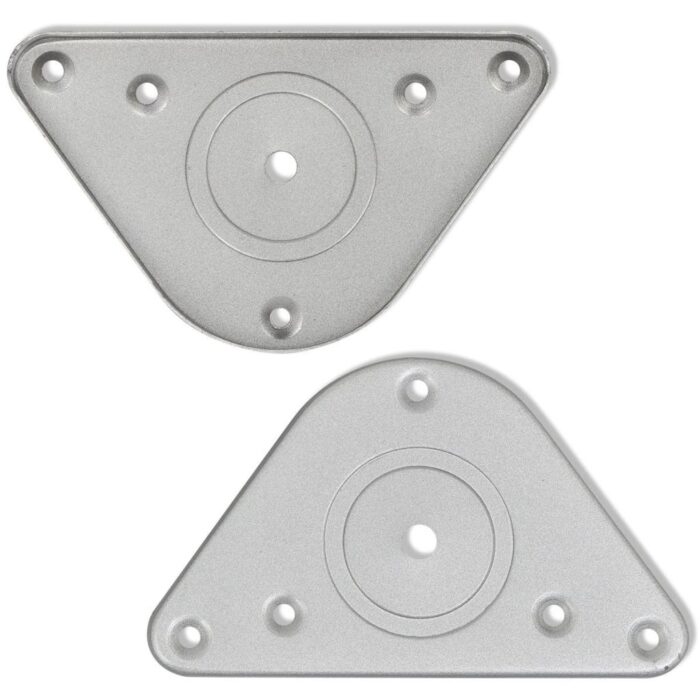 4 pieds de table réglables en hauteur 870 mm Nickel brossé – Image 3