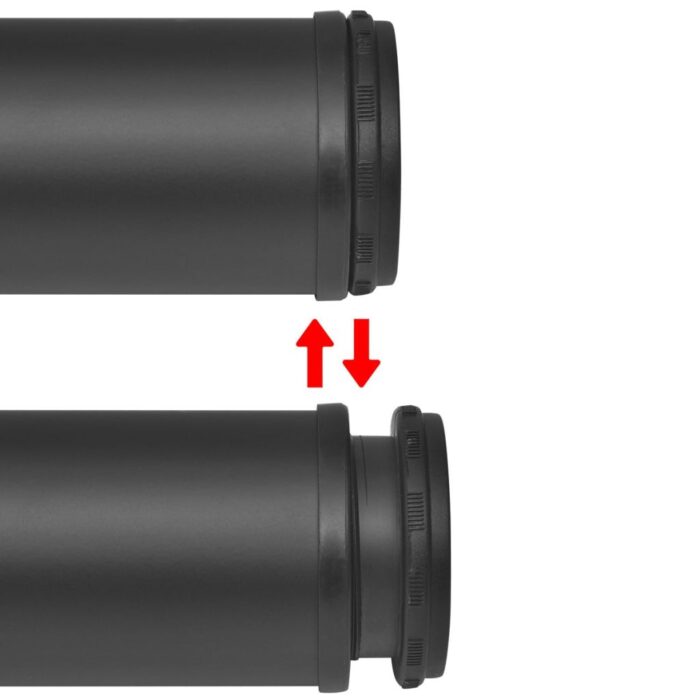 4 pieds de table réglables en hauteur 870 mm Noir – Image 2