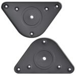 4 pieds de table réglables en hauteur 870 mm Noir – Image 3