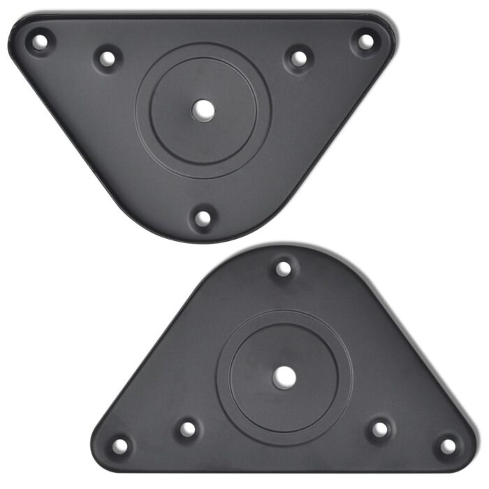 4 pieds de table réglables en hauteur 870 mm Noir – Image 3