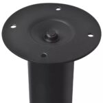 Pied de table télescopique 2 pcs Noir 710 mm - 1100 mm – Image 2