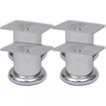 Pieds ronds de canapé 4 pcs Chrome 60 mm