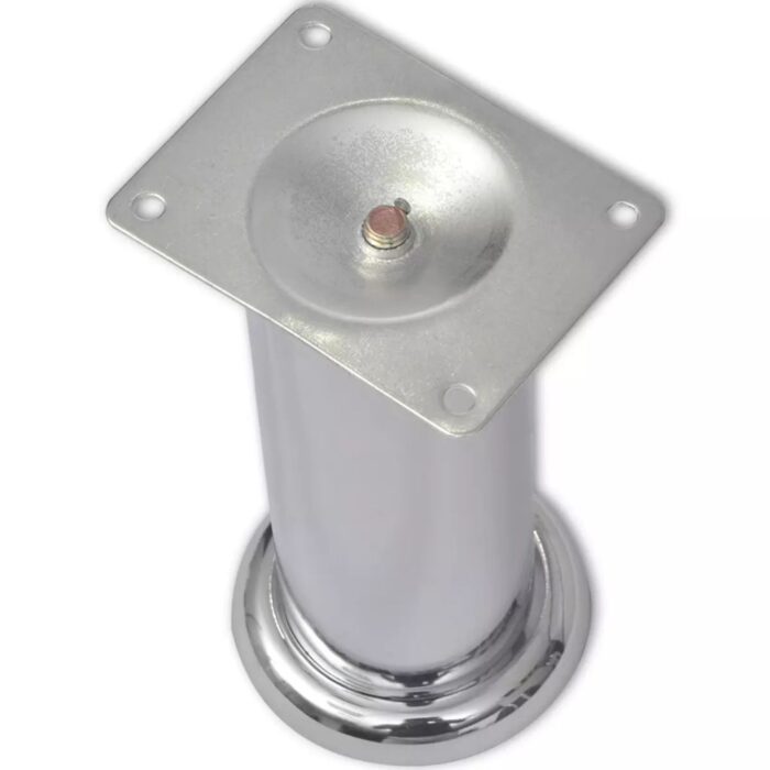 4 pcs Pieds ronds de canapé Chrome 180 mm – Image 2