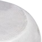 Table basse martelée en aluminium Argenté – Image 2