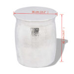 Table basse/tabouret martelé en aluminium Argenté – Image 3