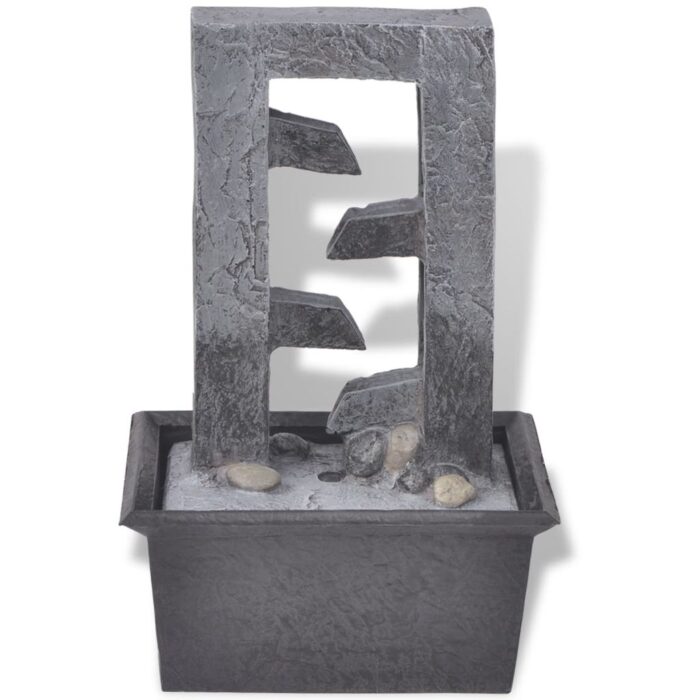 Fontaine d'intérieur avec lumière LED Poly-résine – Image 2