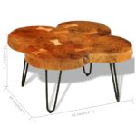 Table basse 35 cm 4 troncs Bois – Image 9