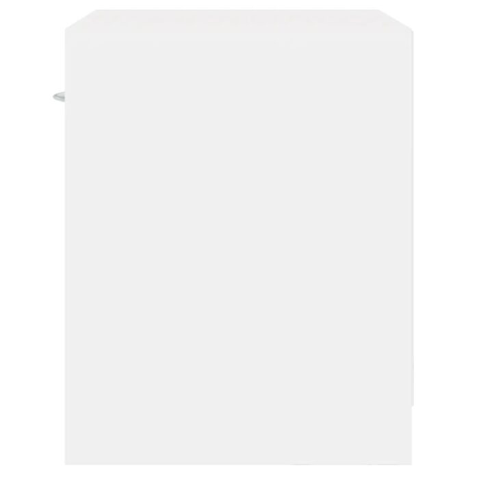 Table de chevet 2 pcs avec tiroir Blanc – Image 7