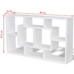 Étagère murale d'affichage 8 compartiments Blanc – Image 4