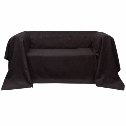 Housse de canapé Micro-suède Marron 140x210 cm