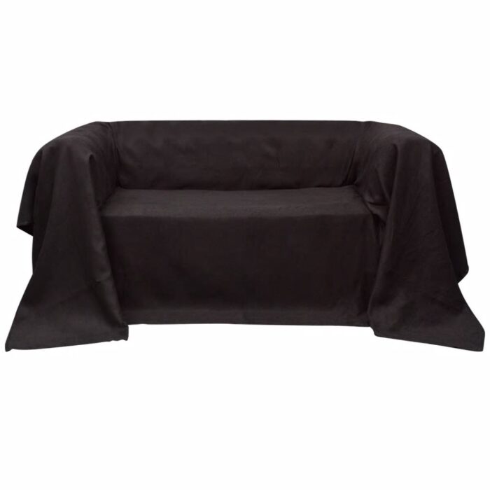 Housse de canapé Micro-suède Marron 140x210 cm – Image 1