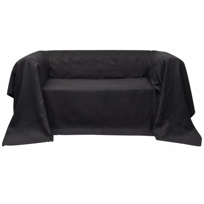 Housse de canapé Micro-suède Anthracite 210x280 cm – Image 1