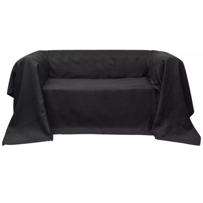 Housse de canapé Micro-suède Anthracite 270x350 cm – Image 1