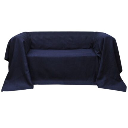 Housse de canapé Micro-suède Bleu marine 140x210 cm