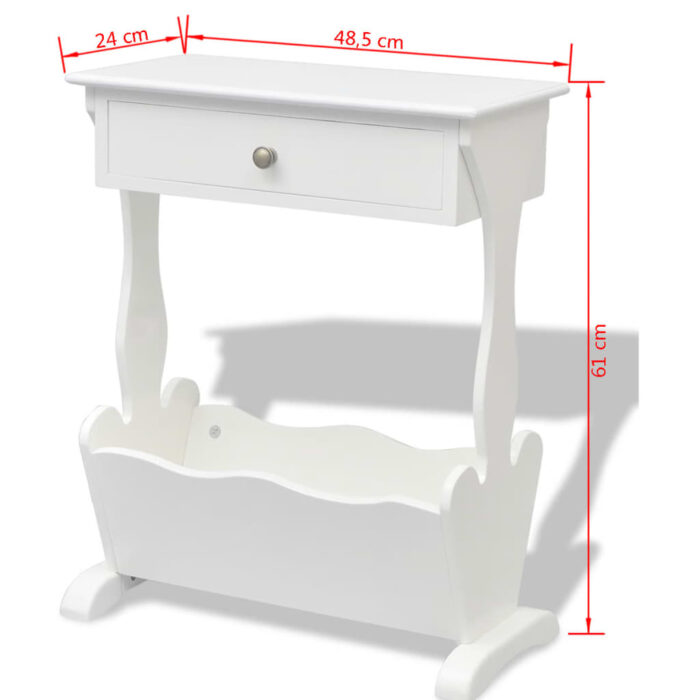 Porte-revues Melrose Blanc – Image 4