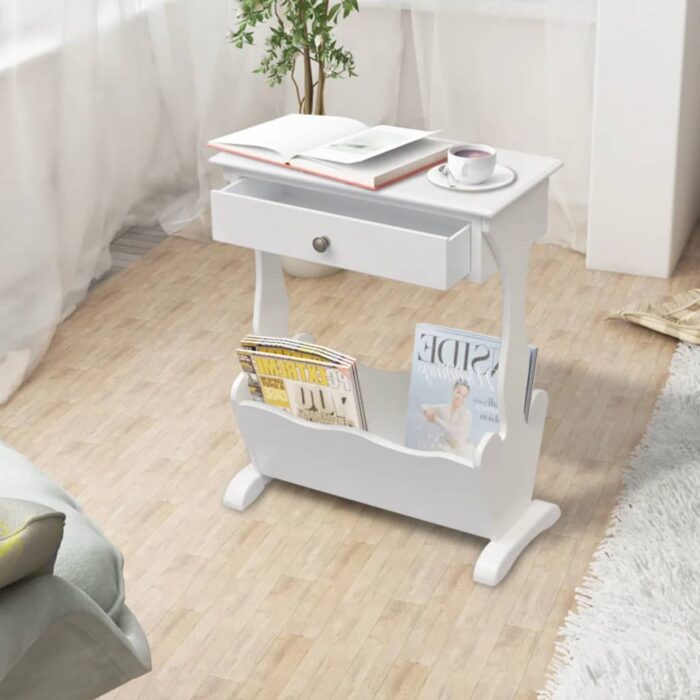 Porte-revues Melrose Blanc – Image 1
