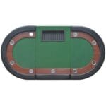 Table de poker pour 10 joueurs avec espace de croupier Vert – Image 5