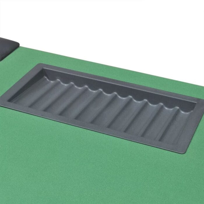 Table de poker pour 10 joueurs avec espace de croupier Vert – Image 6