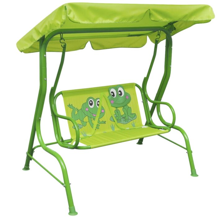 Siège balançoire pour enfants vert – Image 1