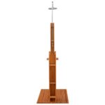 Douche extérieure Bois d'eucalyptus et acier – Image 3