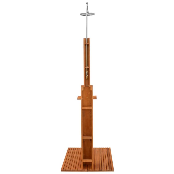 Douche extérieure Bois d'eucalyptus et acier – Image 3