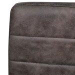 Chaises à manger cantilever lot de 6 marron similicuir – Image 6