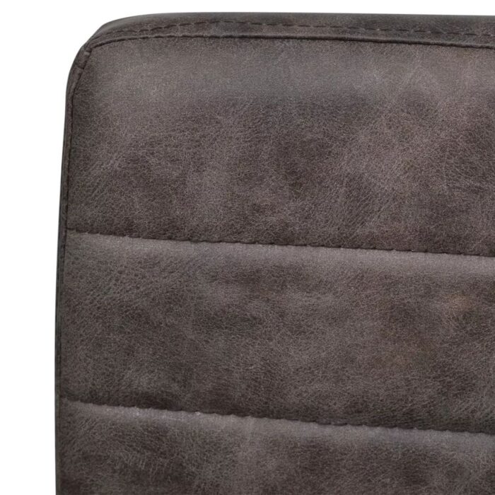 Chaises à manger cantilever lot de 6 marron similicuir – Image 6