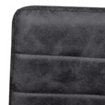 Chaises à manger cantilever lot de 6 noir similicuir – Image 6