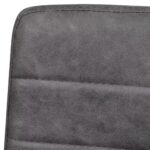 Chaises à manger cantilever lot de 4 gris similicuir – Image 6