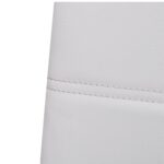 Chaises à manger cantilever lot de 6 blanc similicuir – Image 5