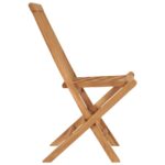 Chaises pliables de jardin lot de 2 Bois de teck solide – Image 3