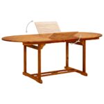 Table de jardin 200x100x75 cm Bois d'acacia massif – Image 5