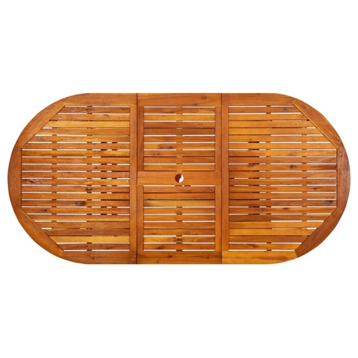 Table de jardin 200x100x75 cm Bois d'acacia massif – Image 6