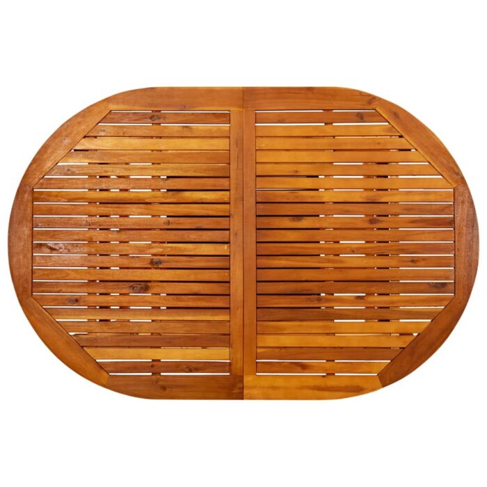 Table de jardin 200x100x75 cm Bois d'acacia massif – Image 7